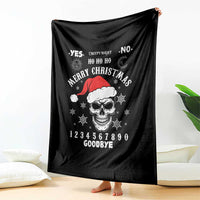 Dark Christmas Spirit Board Throw Blanket Creepy Merry Xmas Skull and Ouija Horror Holiday - Wonder Print Shop