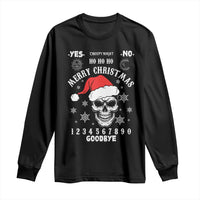 Dark Christmas Spirit Board Long Sleeve Shirt Creepy Merry Xmas Skull and Ouija Horror Holiday - Wonder Print Shop