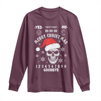 Dark Christmas Spirit Board Long Sleeve Shirt Creepy Merry Xmas Skull and Ouija Horror Holiday - Wonder Print Shop