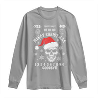 Dark Christmas Spirit Board Long Sleeve Shirt Creepy Merry Xmas Skull and Ouija Horror Holiday - Wonder Print Shop