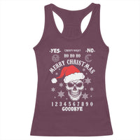 Dark Christmas Spirit Board Racerback Tank Top Creepy Merry Xmas Skull and Ouija Horror Holiday - Wonder Print Shop