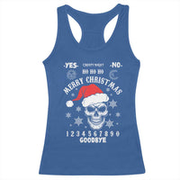 Dark Christmas Spirit Board Racerback Tank Top Creepy Merry Xmas Skull and Ouija Horror Holiday - Wonder Print Shop