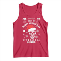 Dark Christmas Spirit Board Tank Top Creepy Merry Xmas Skull and Ouija Horror Holiday - Wonder Print Shop