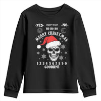 Dark Christmas Spirit Board Youth Sweatshirt Creepy Merry Xmas Skull and Ouija Horror Holiday - Wonder Print Shop