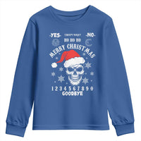 Dark Christmas Spirit Board Youth Sweatshirt Creepy Merry Xmas Skull and Ouija Horror Holiday - Wonder Print Shop