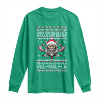 Deck The Halls With Skulls and Bodies Long Sleeve Shirt Viking Christmas Fa La La Valhalla - Wonder Print Shop