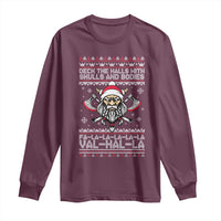 Deck The Halls With Skulls and Bodies Long Sleeve Shirt Viking Christmas Fa La La Valhalla - Wonder Print Shop