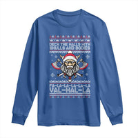 Deck The Halls With Skulls and Bodies Long Sleeve Shirt Viking Christmas Fa La La Valhalla - Wonder Print Shop