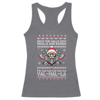 Deck The Halls With Skulls and Bodies Racerback Tank Top Viking Christmas Fa La La Valhalla - Wonder Print Shop