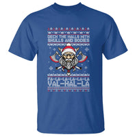 Deck The Halls With Skulls and Bodies T Shirt Viking Christmas Fa La La Valhalla - Wonder Print Shop