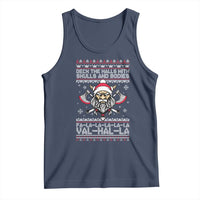 Deck The Halls With Skulls and Bodies Tank Top Viking Christmas Fa La La Valhalla - Wonder Print Shop