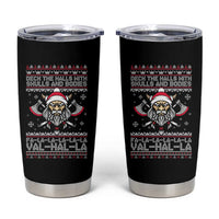 Deck The Halls With Skulls and Bodies Tumbler Cup Viking Christmas Fa La La Valhalla - Wonder Print Shop