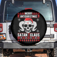Satan Claus Skull Antichristmas Spare Tire Cover Dark Humor Holiday 666 Skull and Horns - Wonder Print Shop