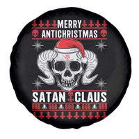 Satan Claus Skull Antichristmas Spare Tire Cover Dark Humor Holiday 666 Skull and Horns - Wonder Print Shop