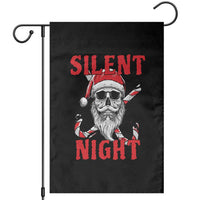 Silent Night Skull Christmas Garden Flag Creepy Santa Gothic Holiday - Wonder Print Shop
