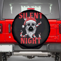 Silent Night Skull Christmas Spare Tire Cover Creepy Santa Gothic Holiday - Wonder Print Shop