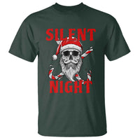 Silent Night Skull Christmas T Shirt Creepy Santa Gothic Holiday - Wonder Print Shop
