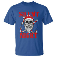 Silent Night Skull Christmas T Shirt Creepy Santa Gothic Holiday - Wonder Print Shop