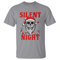 Silent Night Skull Christmas T Shirt Creepy Santa Gothic Holiday - Wonder Print Shop