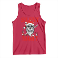 Silent Night Skull Christmas Tank Top Creepy Santa Gothic Holiday - Wonder Print Shop