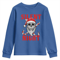 Silent Night Skull Christmas Youth Sweatshirt Creepy Santa Gothic Holiday - Wonder Print Shop