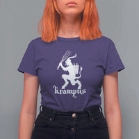 Mythical Krampus T Shirt For Women Scary Christmas Horror Occult Holiday Eastern Folklore