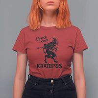 Krampus T Shirt For Women Gruss Vom Greetings - Wonder Print Shop
