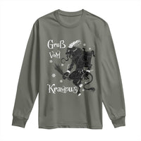 Mythical Krampus Long Sleeve Shirt Gruss Vom Christmas Horror Figure Greeting