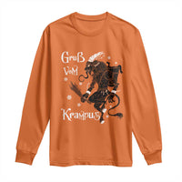 Mythical Krampus Long Sleeve Shirt Gruss Vom Christmas Horror Figure Greeting