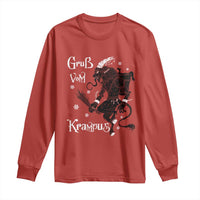 Mythical Krampus Long Sleeve Shirt Gruss Vom Christmas Horror Figure Greeting