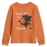 Mythical Krampus Youth Sweatshirt Gruss Vom Christmas Horror Figure Greeting