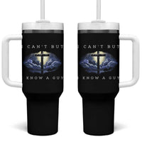 Christian Faith Tumbler With Handle I Can't But I Know A Guy Christ Cross