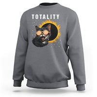 Total Solar Eclipse Sweatshirt Funny Cat Totality - Wonder Print Shop