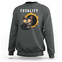 Total Solar Eclipse Sweatshirt Funny Cat Totality - Wonder Print Shop
