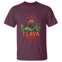 Funny Volcano Valentine T Shirt I Lava You Love Wordplay Joke - Wonder Print Shop