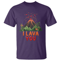 Funny Volcano Valentine T Shirt I Lava You Love Wordplay Joke - Wonder Print Shop