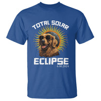 Total Solar Eclipse T Shirt Golden Retriever April 8 2024 - Wonder Print Shop