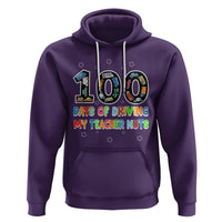 100th Day of School Boys Hoodie 100 Days of Driving My Teacher Nuts Cars Vehicles - Wonder Print Shop