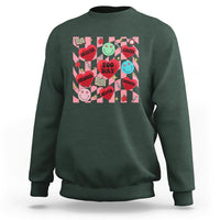 100 Days Of School Sweatshirt Smarter Kinder Stronger Brighter Retro Groovy - Wonder Print Shop
