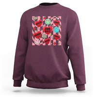 100 Days Of School Sweatshirt Smarter Kinder Stronger Brighter Retro Groovy - Wonder Print Shop