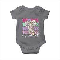 Retro Coquette 100 Days Of School Baby Onesie for Schoolgirls Teacher