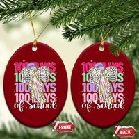 Retro Coquette 100 Days Of School Ceramic Ornament for Schoolgirls Teacher - Wonder Print Shop