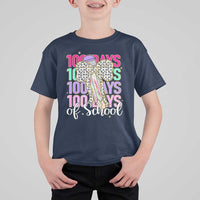 Retro Coquette 100 Days Of School T Shirt For Kid for Schoolgirls Teacher
