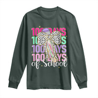 Retro Coquette 100 Days Of School Long Sleeve Shirt for Schoolgirls Teacher
