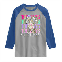 Retro Coquette 100 Days Of School Raglan Shirt for Schoolgirls Teacher