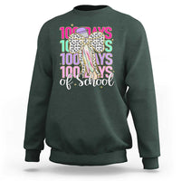 Retro Coquette 100 Days Of School Sweatshirt for Schoolgirls Teacher