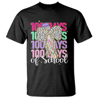 Retro Coquette 100 Days Of School T Shirt for Schoolgirls Teacher
