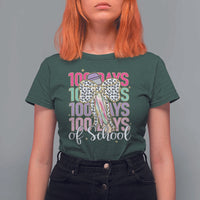 Retro Coquette 100 Days Of School T Shirt For Women for Schoolgirls Teacher