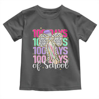 Retro Coquette 100 Days Of School Toddler T Shirt for Schoolgirls Teacher