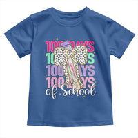 Retro Coquette 100 Days Of School Toddler T Shirt for Schoolgirls Teacher